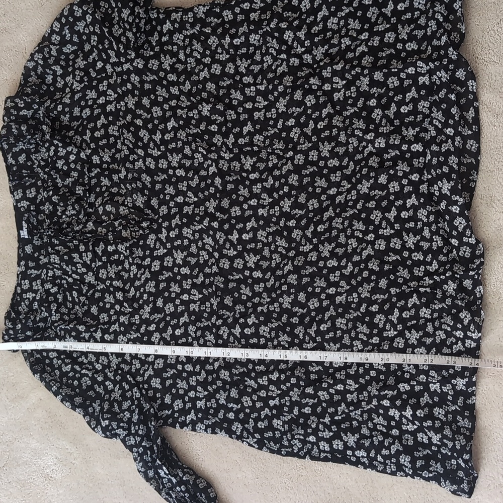 Like New The Kooples Black and White Floral Blouse - Picture 7 of 7